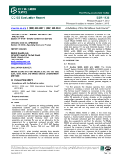 ESR-1136 - Smoke Guard, Inc.