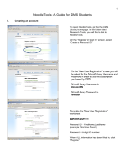 NoodleTools: A Guide for DMS Students