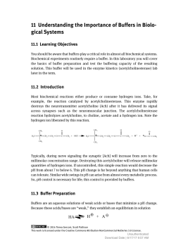 11 Understanding the Importance of Buffers in Biolo
