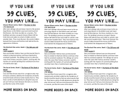39 Clues, 39 Clues, - Moore Memorial Public Library