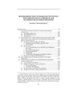 beyond protection: invigorating incentives for sarbanes
