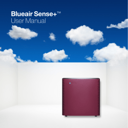 Blueair Sense+&trade; User Manual