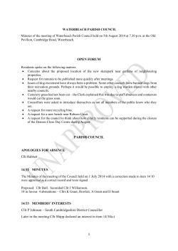 OPEN FORUM PARISH COUNCIL 14/32 MINUTES 14