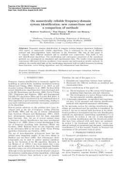 On numerically reliable frequency-domain system identification: new