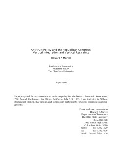 Antitrust Policy and the Republican Congress: Vertical Integration