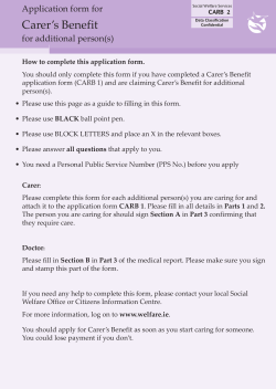 Application Form &ndash; CARB2