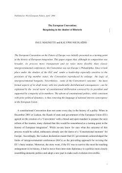 The European Convention: Bargaining in the shadow of Rhetoric