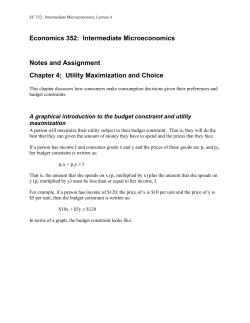 Economics 352: Intermediate Microeconomics