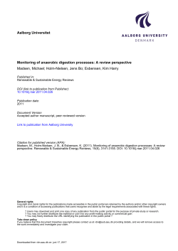 Monitoring of anaerobic digestion processes - VBN