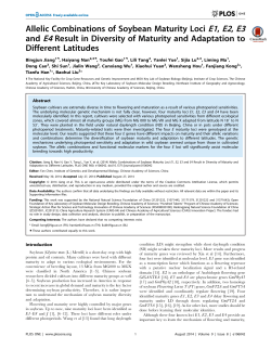 Allelic Combinations of Soybean Maturity Loci E1, E2, E3 and E4