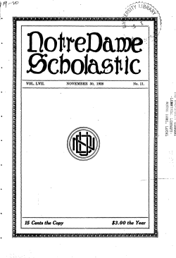 Notre Dame Scholastic, Vol. 62, No. 11 -
