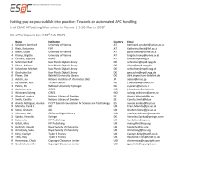 List of Participants