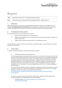 SU Report template - University of Southampton