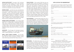 APPLICATION FOR MEMBERSHIP
