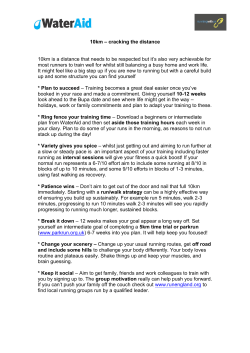 10km beginner training plan