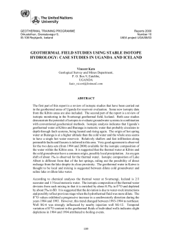 geothermal field studies using stable isotope