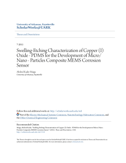 Swelling-Etching Characterization of Copper (I) Oxide