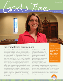 November 2012 - Sisters of St. Benedict