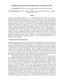 Population dynamics in historical Roman Italy: the impact of