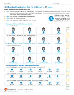 Childhood Asthma Control Test for children 4 to 11 years.