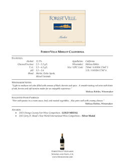 Merlot Tech Sheet - Bronco Wine Company