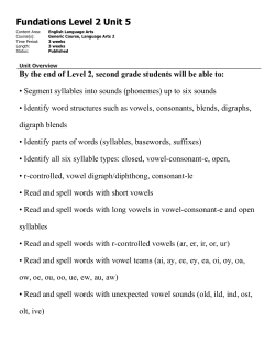 Fundations Level 2 Unit 5