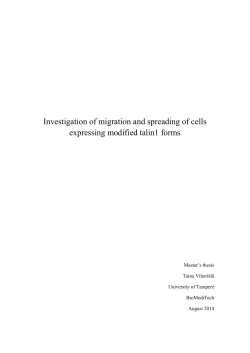 Investigation of migration and spreading of cells