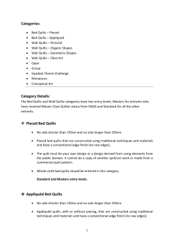 Competition Info - Siyadala Quilt Festival