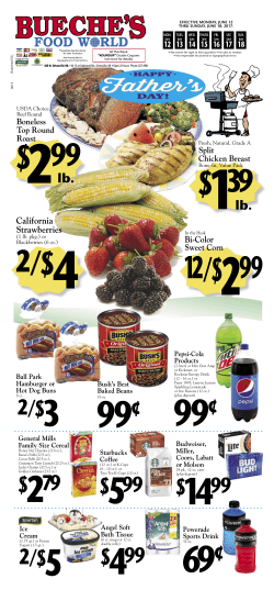 This Week`s Flier - Bueche`s Food World