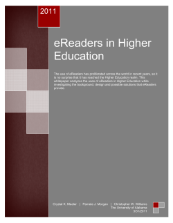eReaders in Higher Education