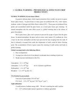 Lecture 25: Global Warming - Development of e