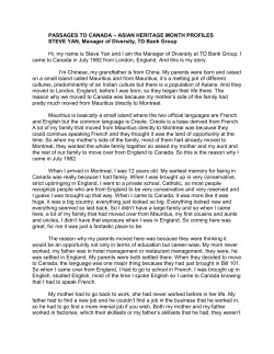 PASSAGES TO CANADA &ndash; ASIAN HERITAGE MONTH PROFILES