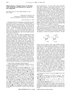 Difluorotoluene, a Nonpolar Isostere for Thymine, Codes Specifically
