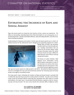Estimating the Incidence of Rape and Sexual Assault