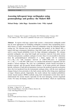 Assessing infrequent large earthquakes using geomorphology and