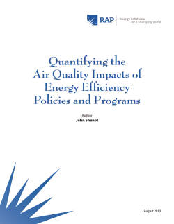 Quantifying the Air Quality Impacts of Energy Efficiency Policies and