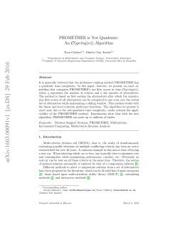 PROMETHEE is Not Quadratic: An O (qn log (n)) Algorithm