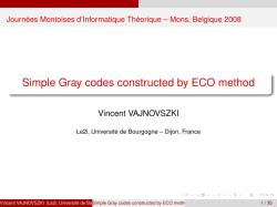 Simple Gray codes constructed by ECO method