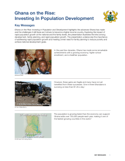 Ghana on the Rise: Investing In Population Development