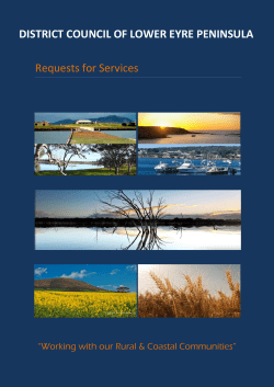POLICY NUMBER: 1 - District Council of Lower Eyre Peninsula