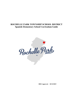 Elementary Spanish - Rochelle Park Board of Education