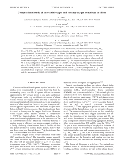 Computational study of interstitial oxygen and vacancy
