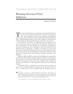 Housing Services Price Inflation - Federal Reserve Bank of Richmond