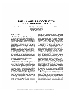 a Multiple-Computer System for Command and Control