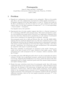 Pentaquarks 1 Problem - Physics