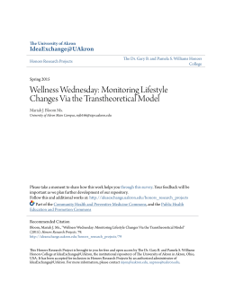 Monitoring Lifestyle Changes Via the Transtheoretical Model