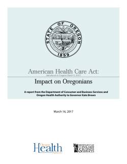 American Health Care Act: Impact on Oregonians