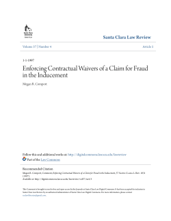 Enforcing Contractual Waivers of a Claim for Fraud in the Inducement