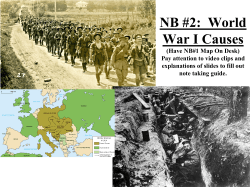 Causes of WW1 Slideshow