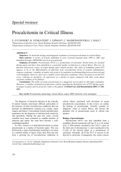 Procalcitonin in Critical Illness